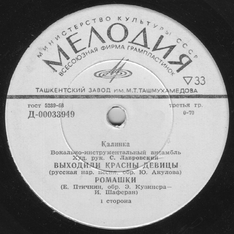 ВИА «КАЛИНКА», худ. рук. С. Лавровский