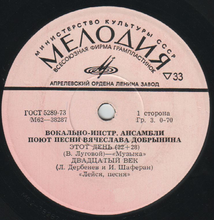 ВИА поют песни Вячеслава Добрынина