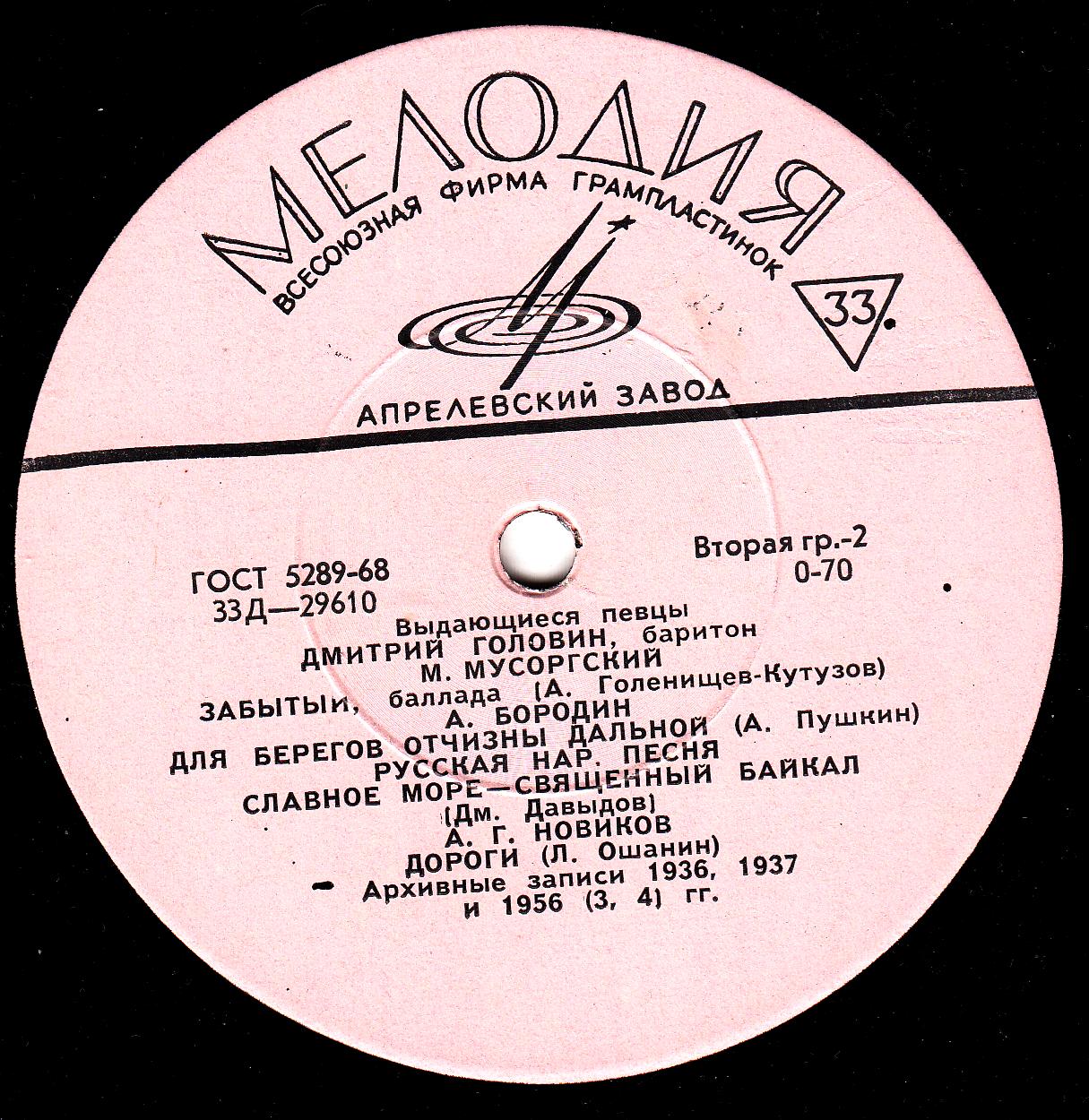 ДМИТРИЙ ГОЛОВИН (баритон) «Выдающиеся певцы»