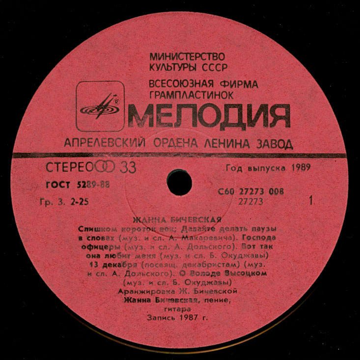 Жанна Бичевская