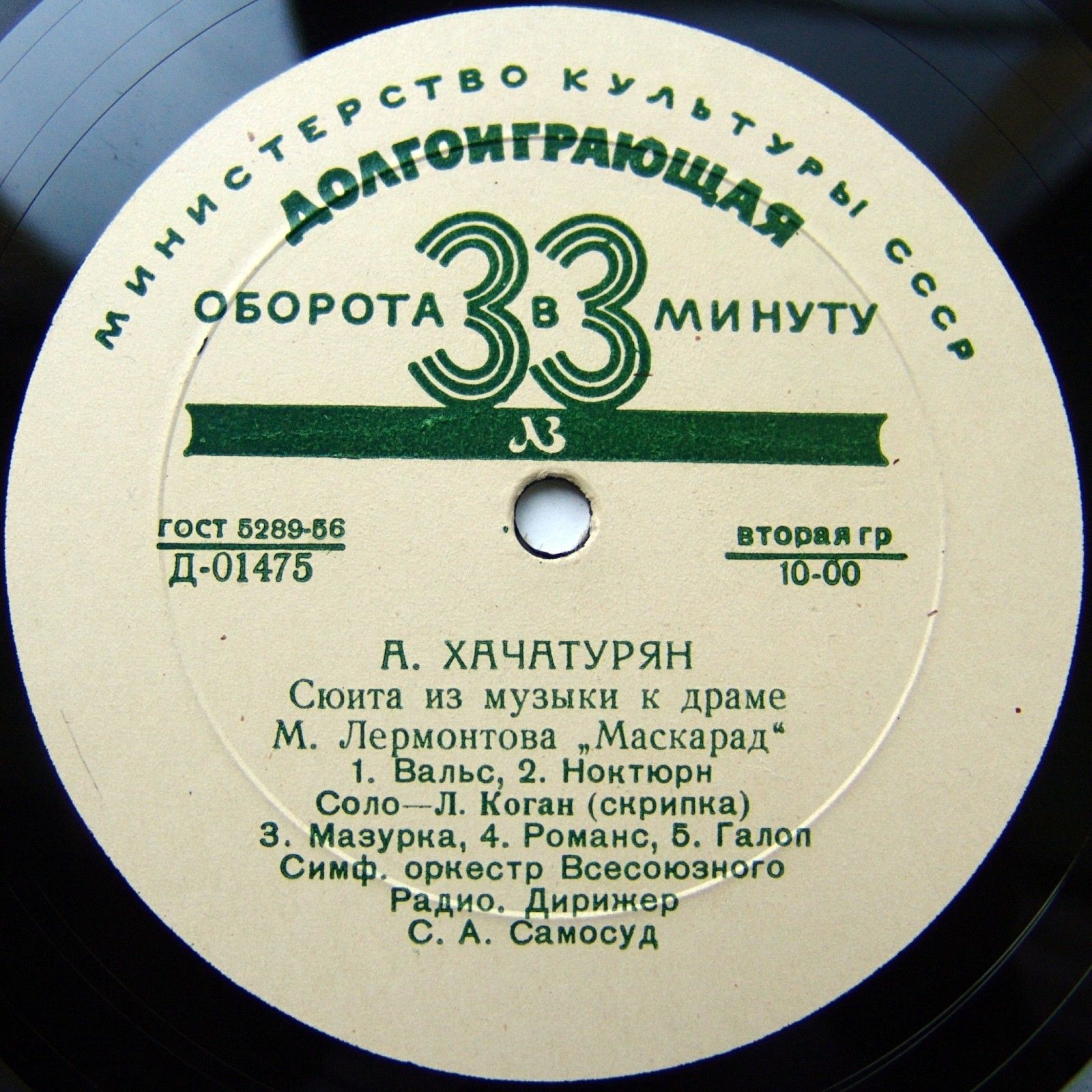 Д. ШОСТАКОВИЧ Балетная сюита № 3; А. ХАЧАТУРЯН Сюита из музыки к драме М. Лермонтова "Маскарад"