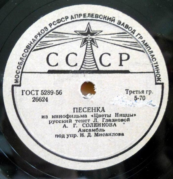 Песенка из к/ф "Цветы Ниццы" / Пичирильо