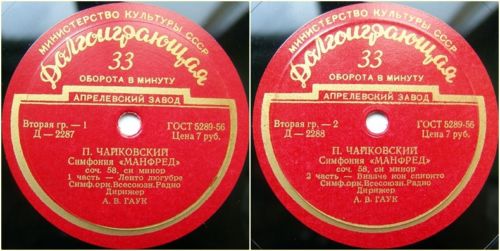 П. Чайковский: Симфония "Манфред" (А. Гаук, СО ВР)