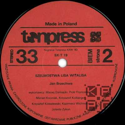 Jan Brzechwa - Szelmostwa lisa Witalisa [по заказу польской фирмы TONPRESS, SX-T19]
