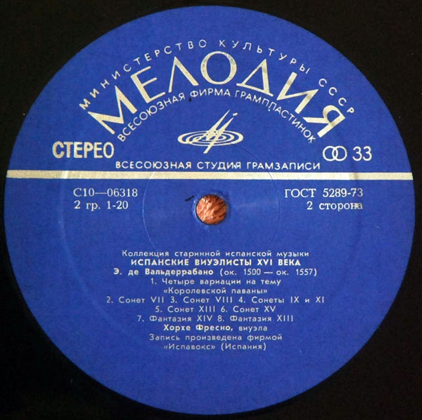 КОЛЛЕКЦИЯ СТАРИННОЙ ИСПАНСКОЙ МУЗЫКИ. Испанские виуэлисты XVI века: