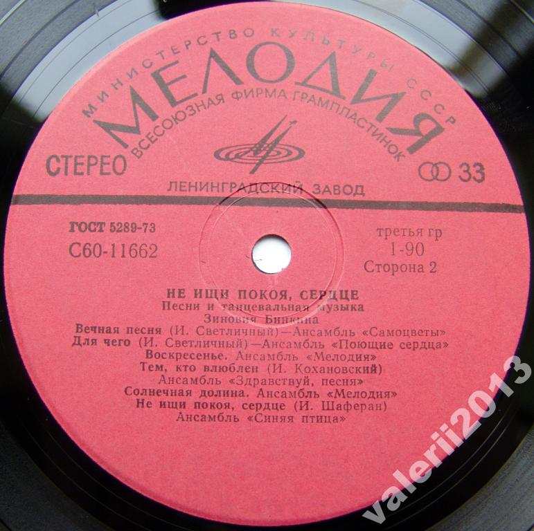 "Не ищи покоя, сердце". Песни и танцевальная музыка Зиновия БИНКИНА