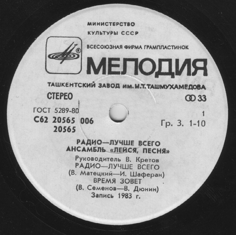 АНСАМБЛЬ «ЛЕЙСЯ, ПЕСНЯ», рук. Виталий Кретов. «Радио — лучше всего»:
