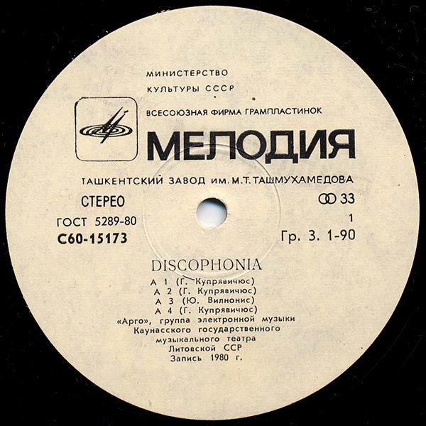 «АРГО», группа электронной музыки — «Дискофония»