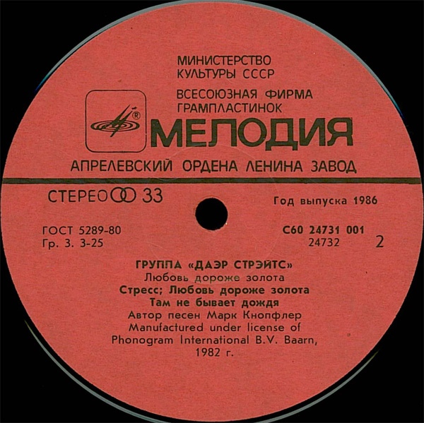 Dire Straits (Даэр Стрэйтс) - Love Over Gold (Любовь дороже золота)