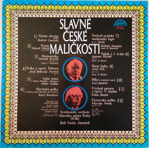 Slavné České Maličkosti [по заказу чешской фирмы SUPRAPHON 1110 1429]
