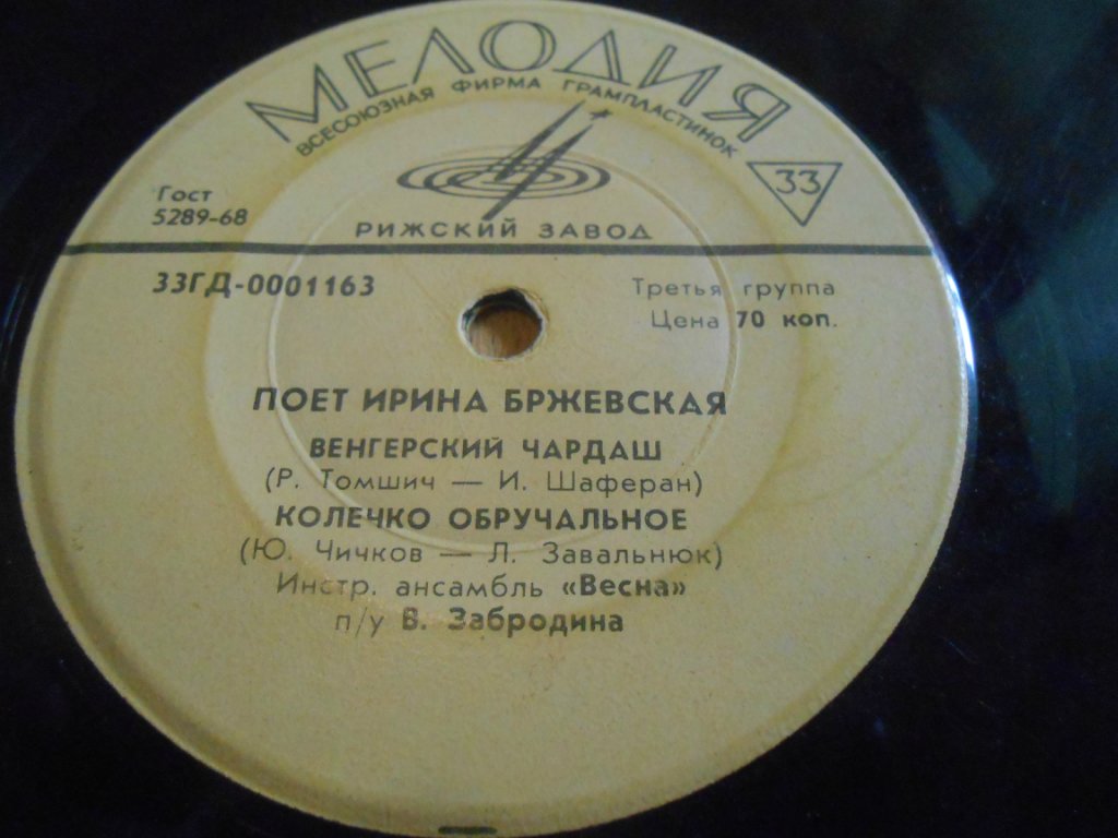 Поёт Ирина Бржевская