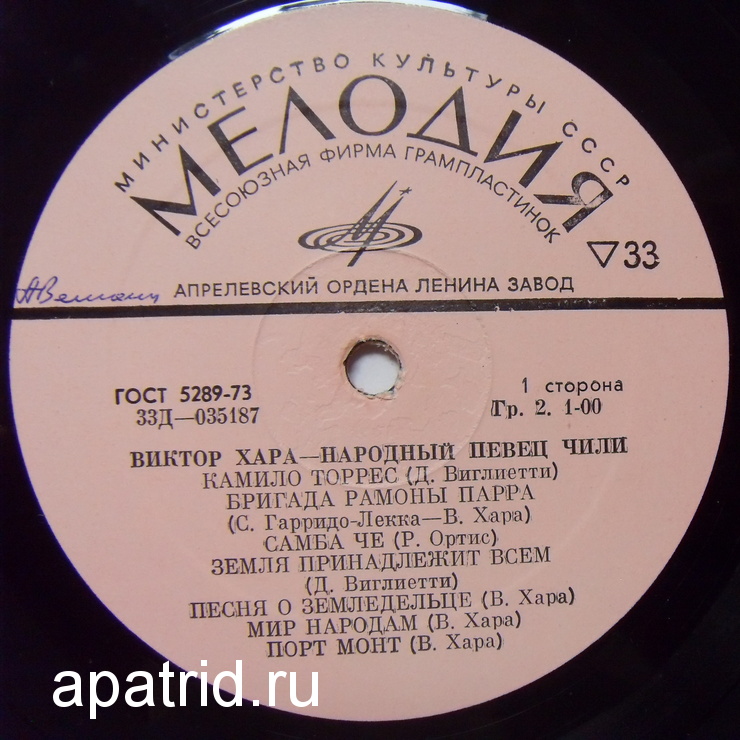 Виктор ХАРА. Народный певец Чили