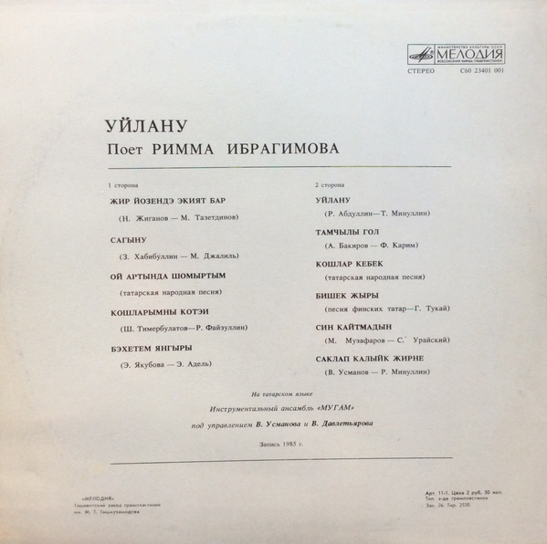 Римма ИБРАГИМОВА (Римма Ибраһимова): «Размышления / Уйлану» (на татарском языке)