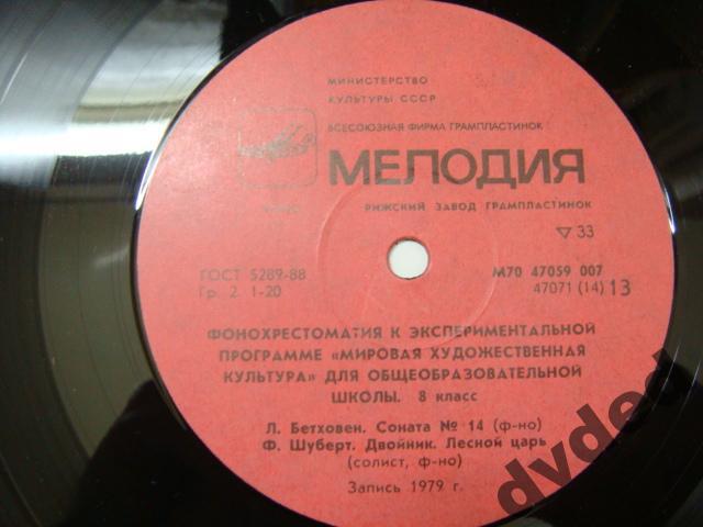 Фонохрестоматия к экспериментальной программе «Мировая художественная культура» для VIII класса общеообразовательных школ (первое полугодие)