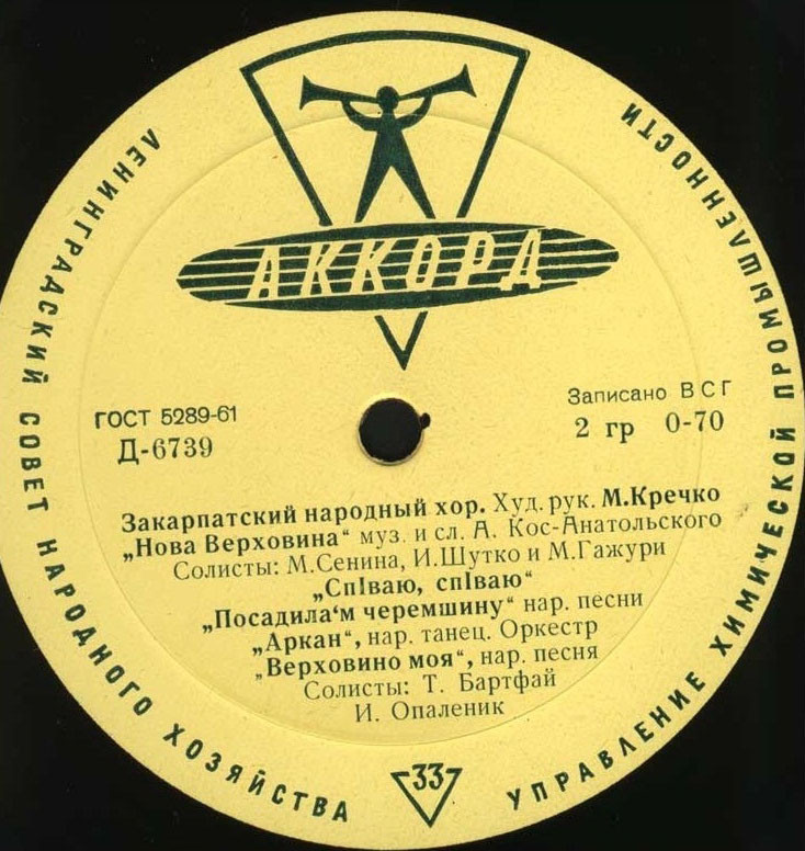 Гос. Закарпатский народный хор, худ. рук. М. Кречко