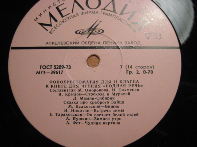 ФОНОХРЕСТОМАТИЯ для II класса к книге для чтения «Родная речь» (4/7)