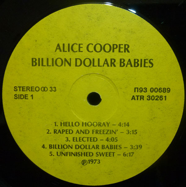 ALICE COOPER «Billion Dollar Babies»