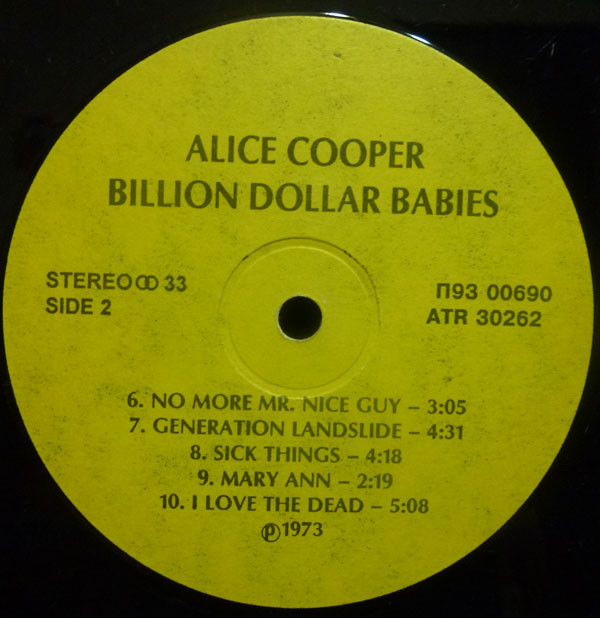 ALICE COOPER «Billion Dollar Babies»