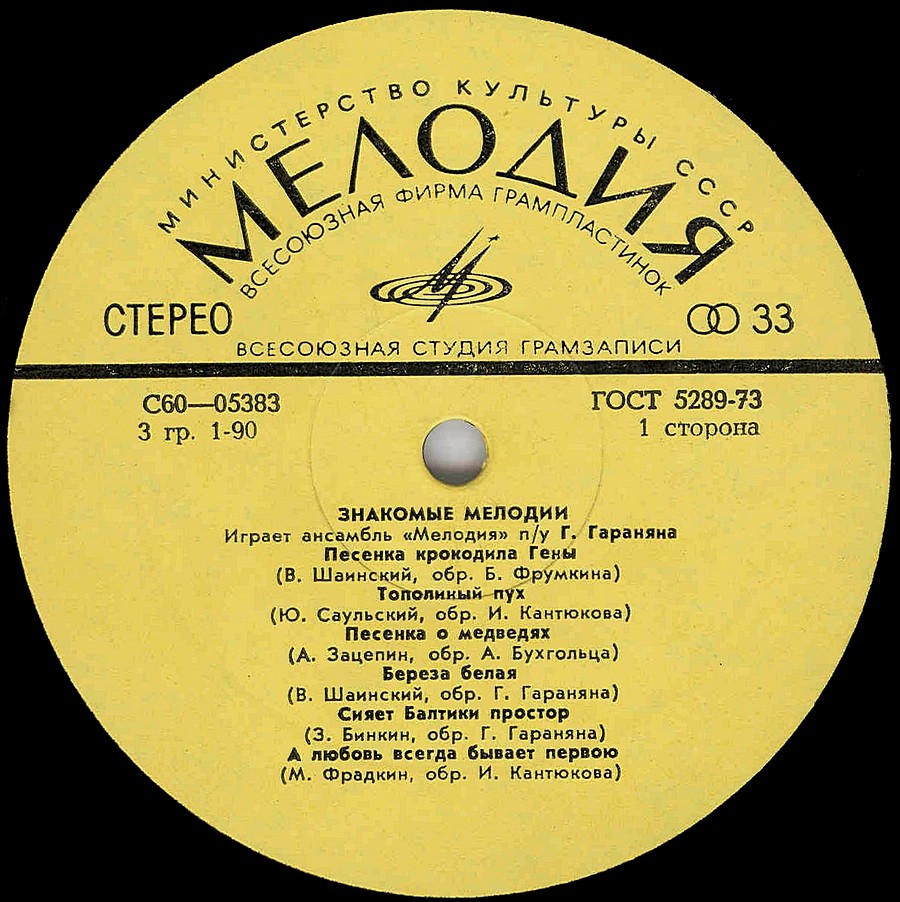 Ансамбль «Мелодия». Знакомые мелодии
