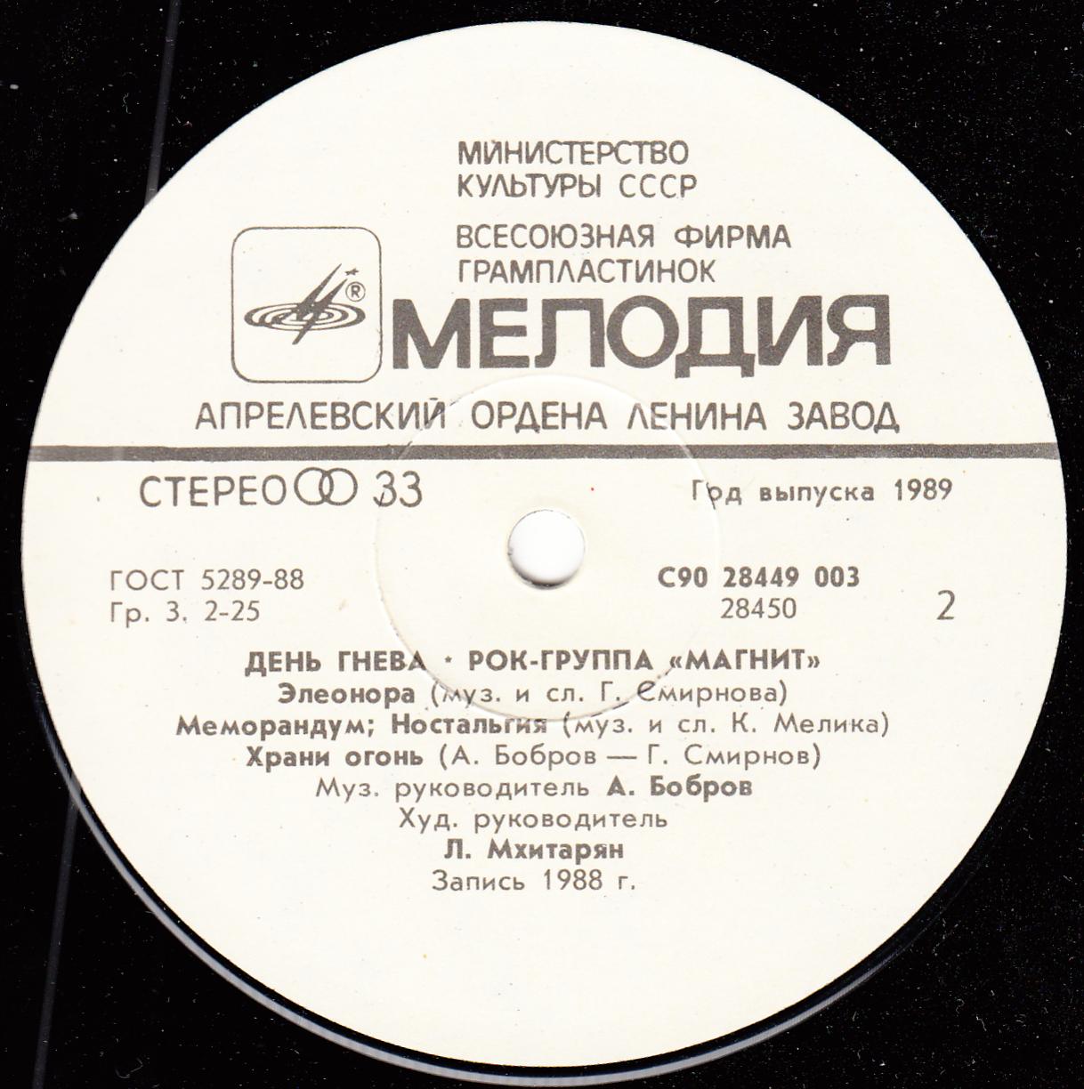 Рок-группа «Магнит». День гнева