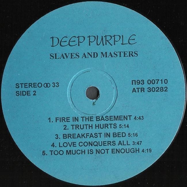 DEEP PURPLE. Slaves And Masters