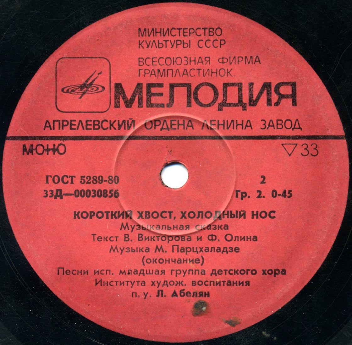 КОРОТКИЙ ХВОСТ, ХОЛОДНЫЙ НОС: музыкальная сказка М.Парцхаладзе