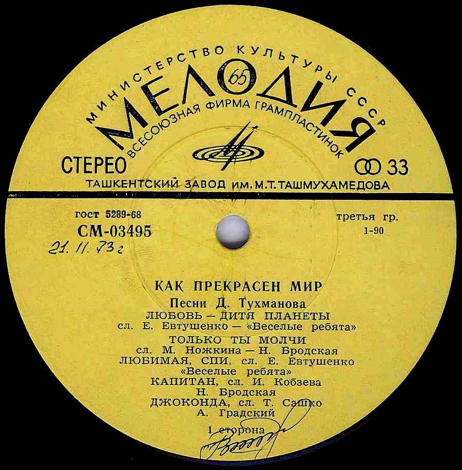 Давид Тухманов. Как прекрасен мир