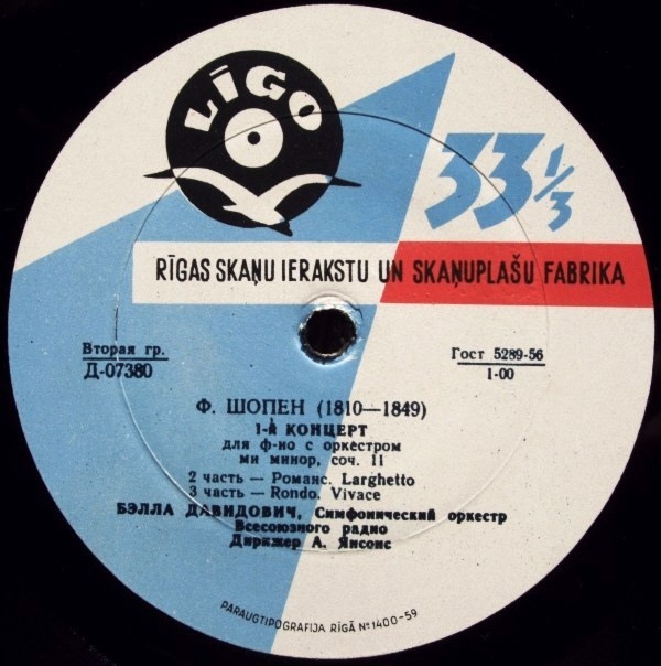 Ф. ШОПЕН Концерт № 1 для ф-но с оркестром (Б. Давидович, А. Янсонс)