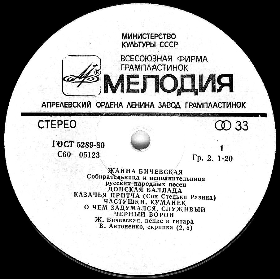 Жанна Бичевская, собирательница и исполнительница русских народных песен