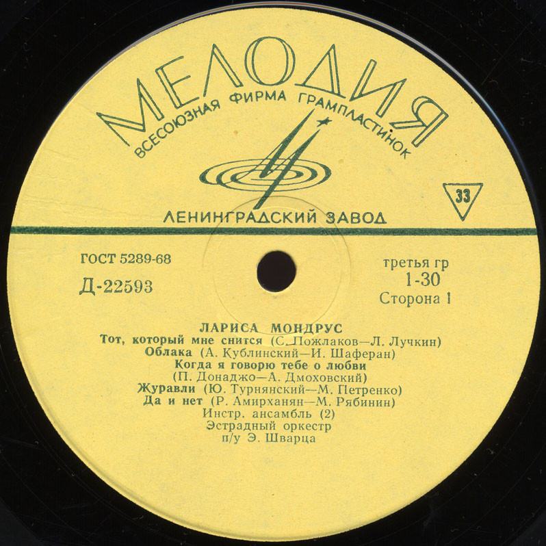 Поёт Лариса Мондрус