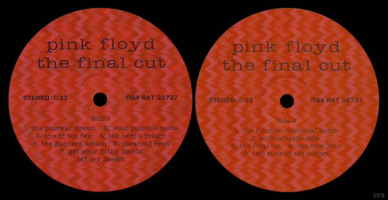 PINK FLOYD. The Final Cut