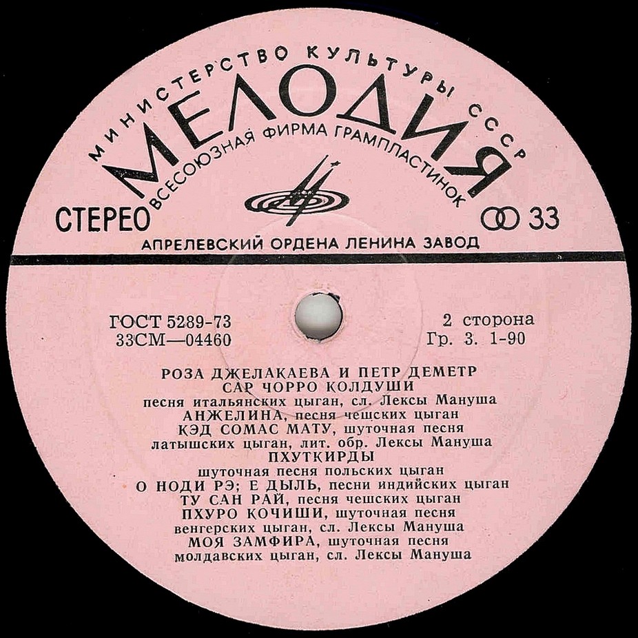 Роза Джелакаева и Пётр Деметр. Песни цыган разных стран