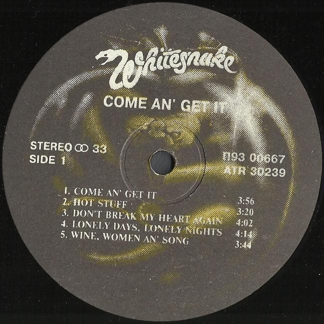 WHITESNAKE. Come An’ Get It