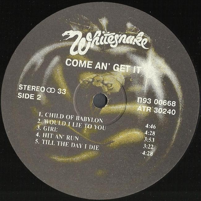 WHITESNAKE. Come An’ Get It