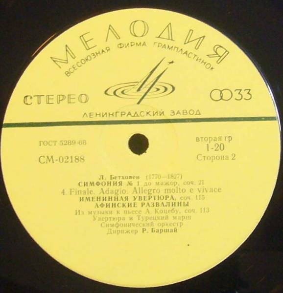 Л. Бетховен (1770-1827). Дирижирует Р. Баршай