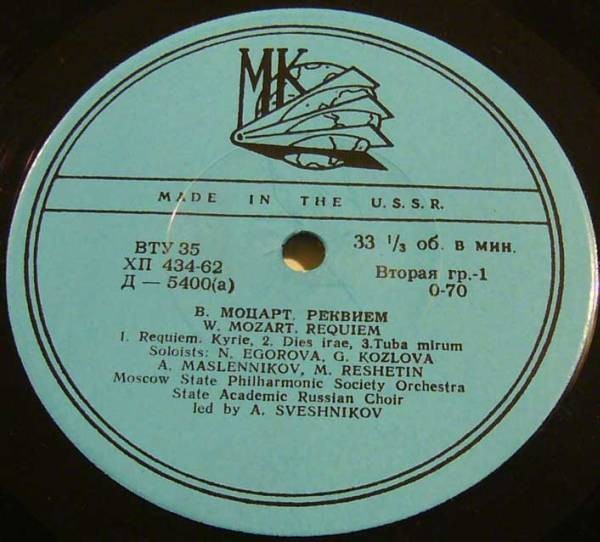 В. Моцарт: Реквием (А. Свешников)