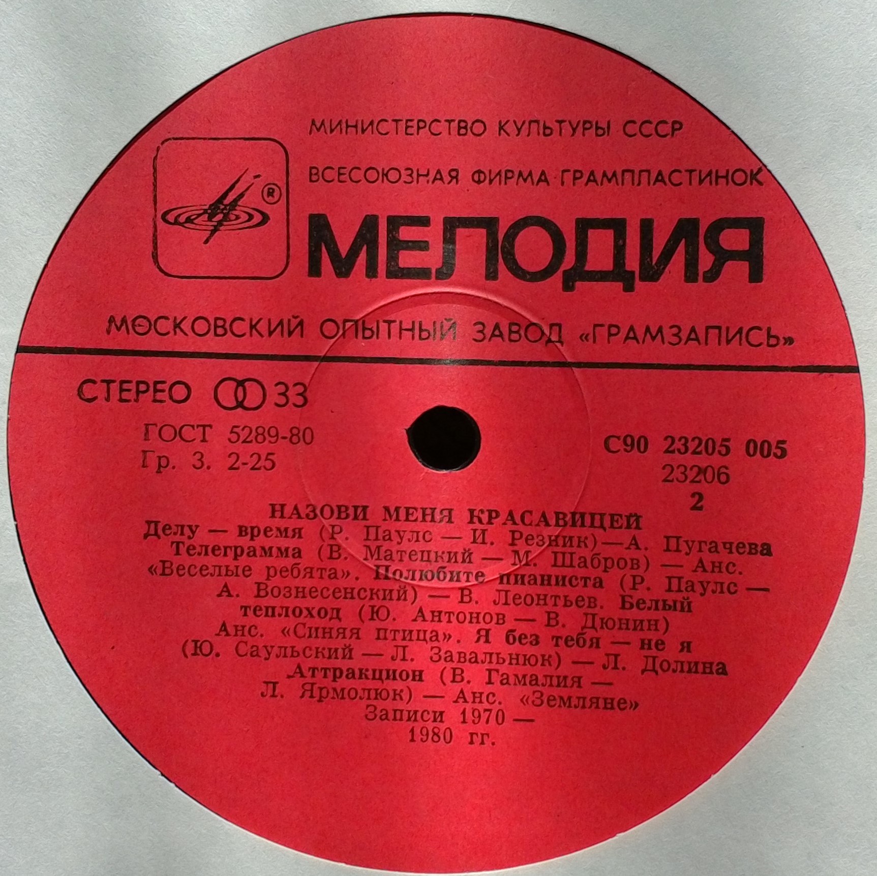 НАМ ПЕСНЯ СТРОИТЬ И ЖИТЬ ПОМОГАЕТ. Специальный выпуск для строителей объектов нефтяной и газовой промышленности СССР. "Назови меня красавицей"