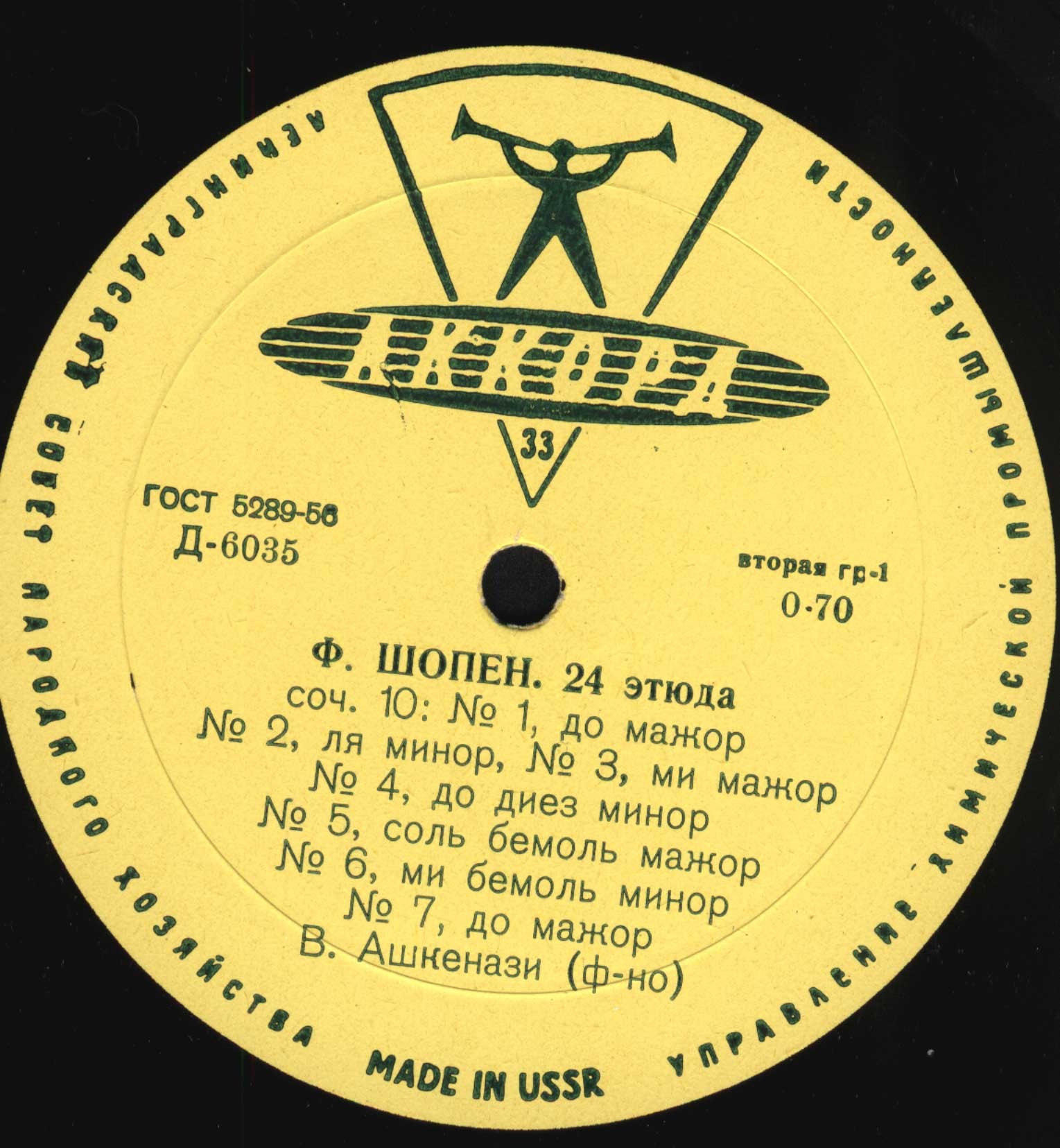 Ф. ШОПЕН Двадцать четыре этюда (В. Ашкенази, ф-но)