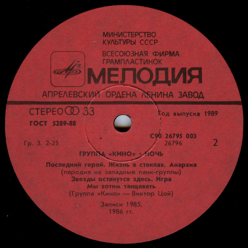 Группа "Кино" — Ночь