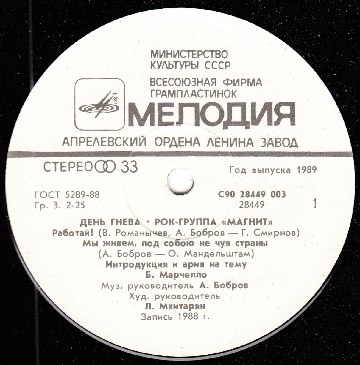 Рок-группа «Магнит». День гнева