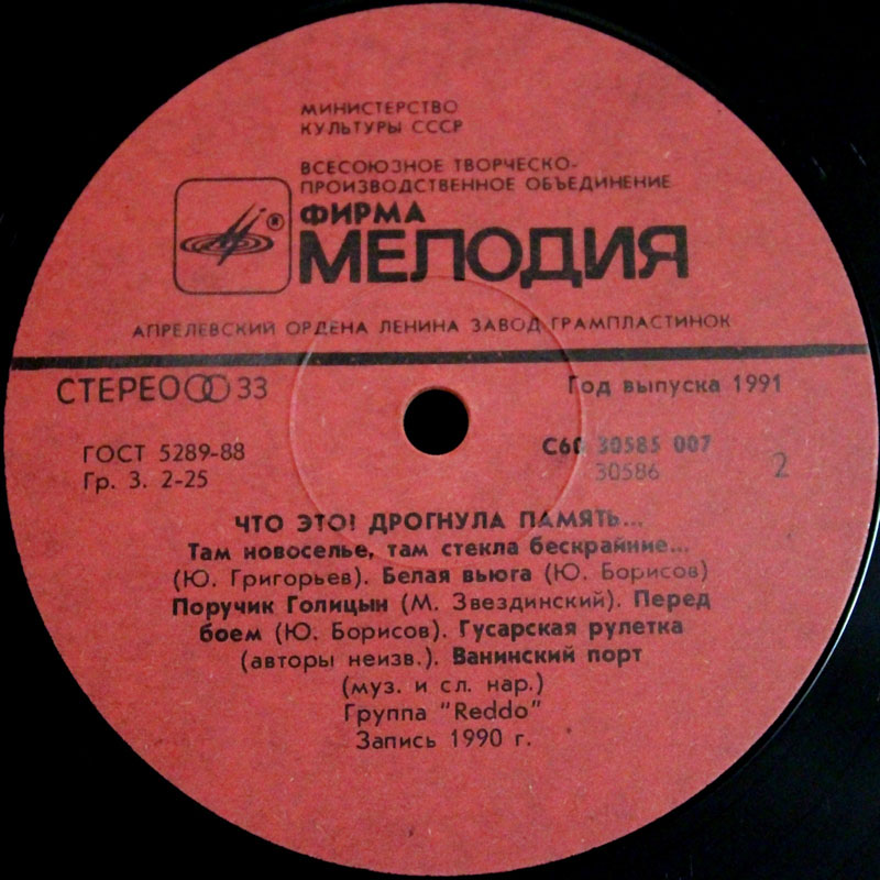 Группа «REDDO». «Что это? Дрогнула память...»