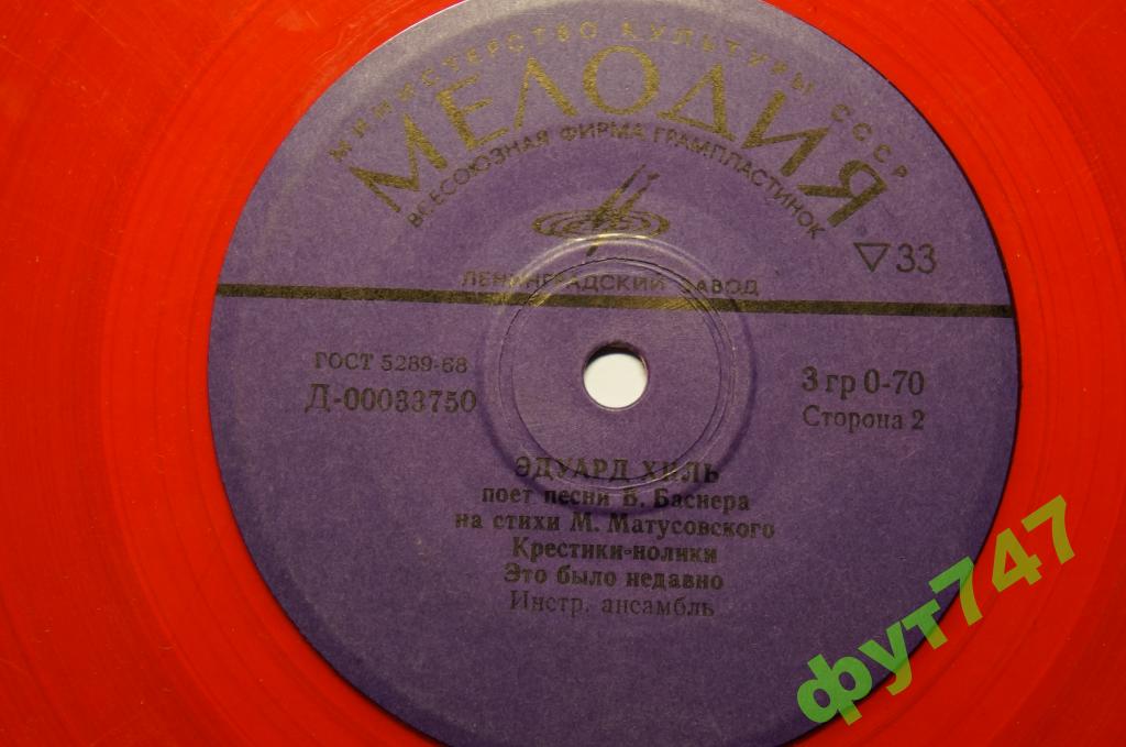 Эдуард Хиль поёт песни В. Баснера на стихи М. Матусовского