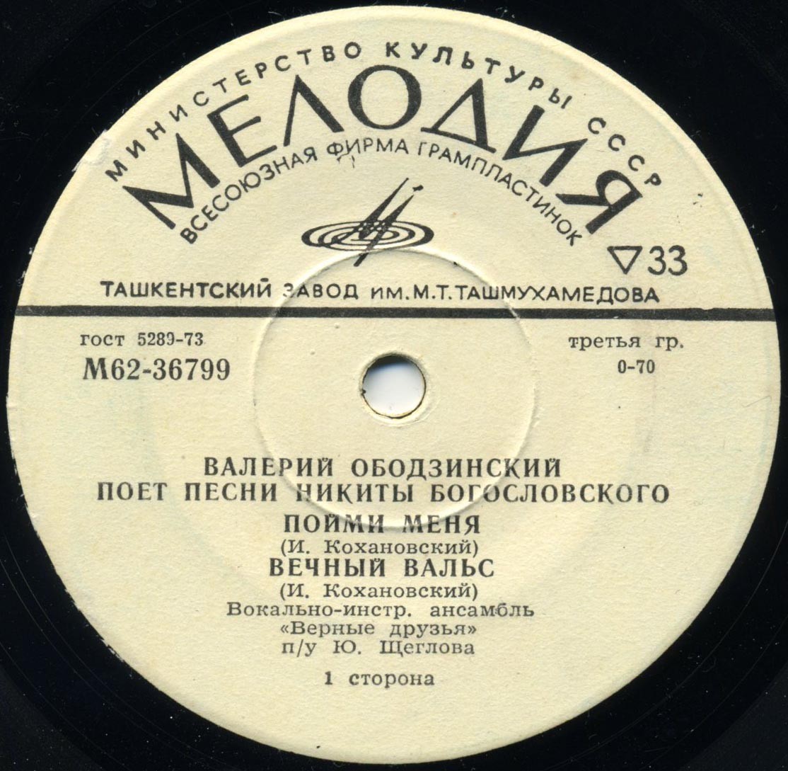 Валерий ОБОДЗИНСКИЙ. Песни Никиты Богословского