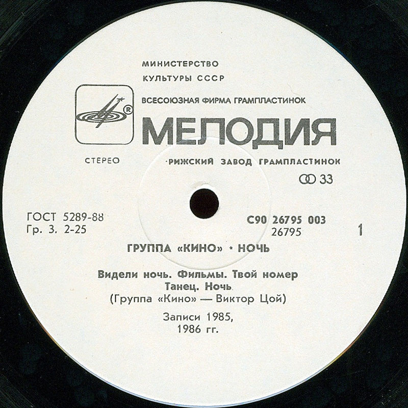 Группа "Кино" — Ночь