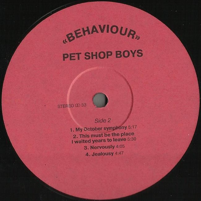 PET SHOP BOYS. Behaviour
