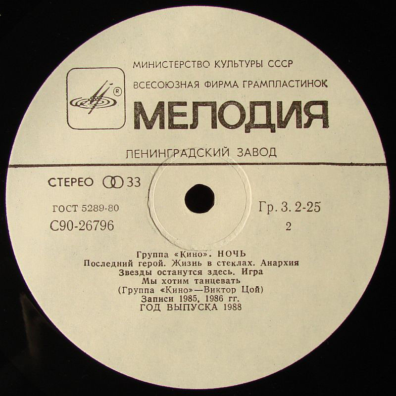 Группа "Кино" — Ночь