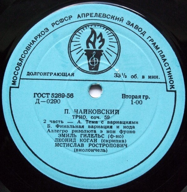 П. ЧАЙКОВСКИЙ (1840–1893): Трио ля минор, соч. 50 «Памяти великого художника»