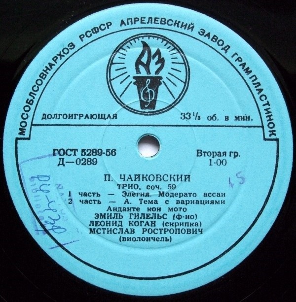 П. ЧАЙКОВСКИЙ (1840–1893): Трио ля минор, соч. 50 «Памяти великого художника»