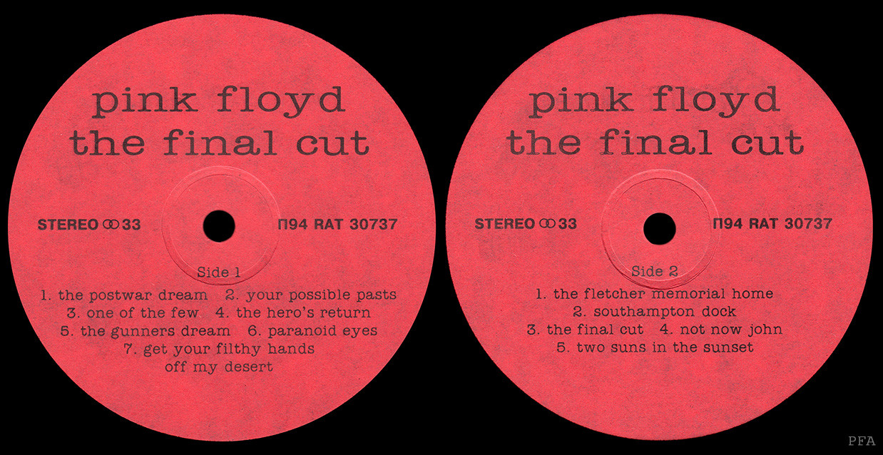 PINK FLOYD. The Final Cut