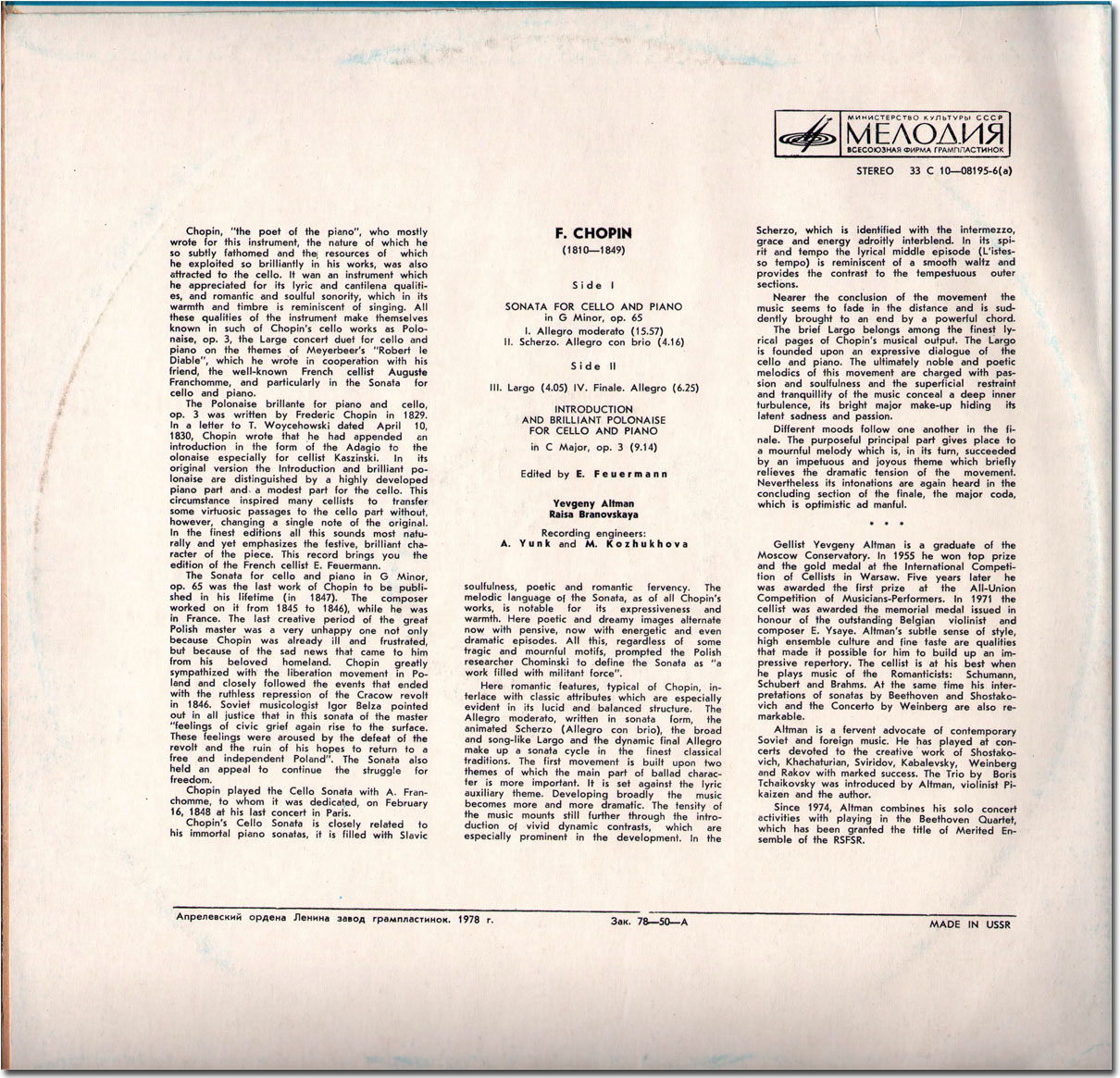 Ф. ШОПЕН (1810- 1849)